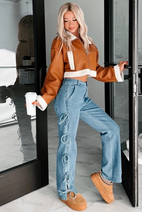 Nothing Casual Bow Tie Straight Jean (Denim) Youth Style Weekend Style Rainy Day