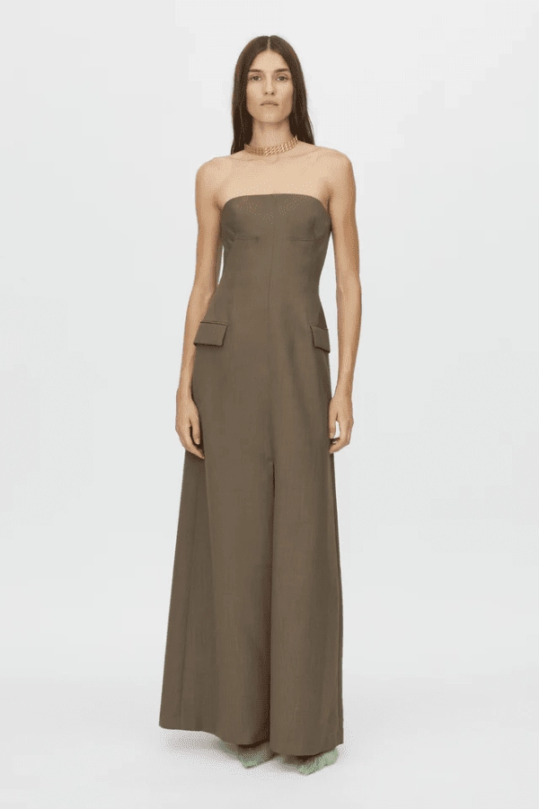 Emmett Dress Coffee Modern Fit Cool Layers