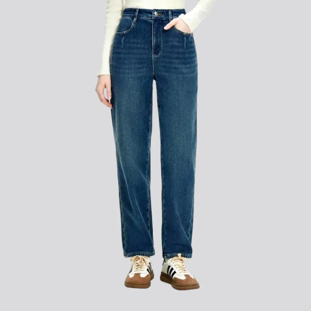 Elastic fit stylish jeans for ladies