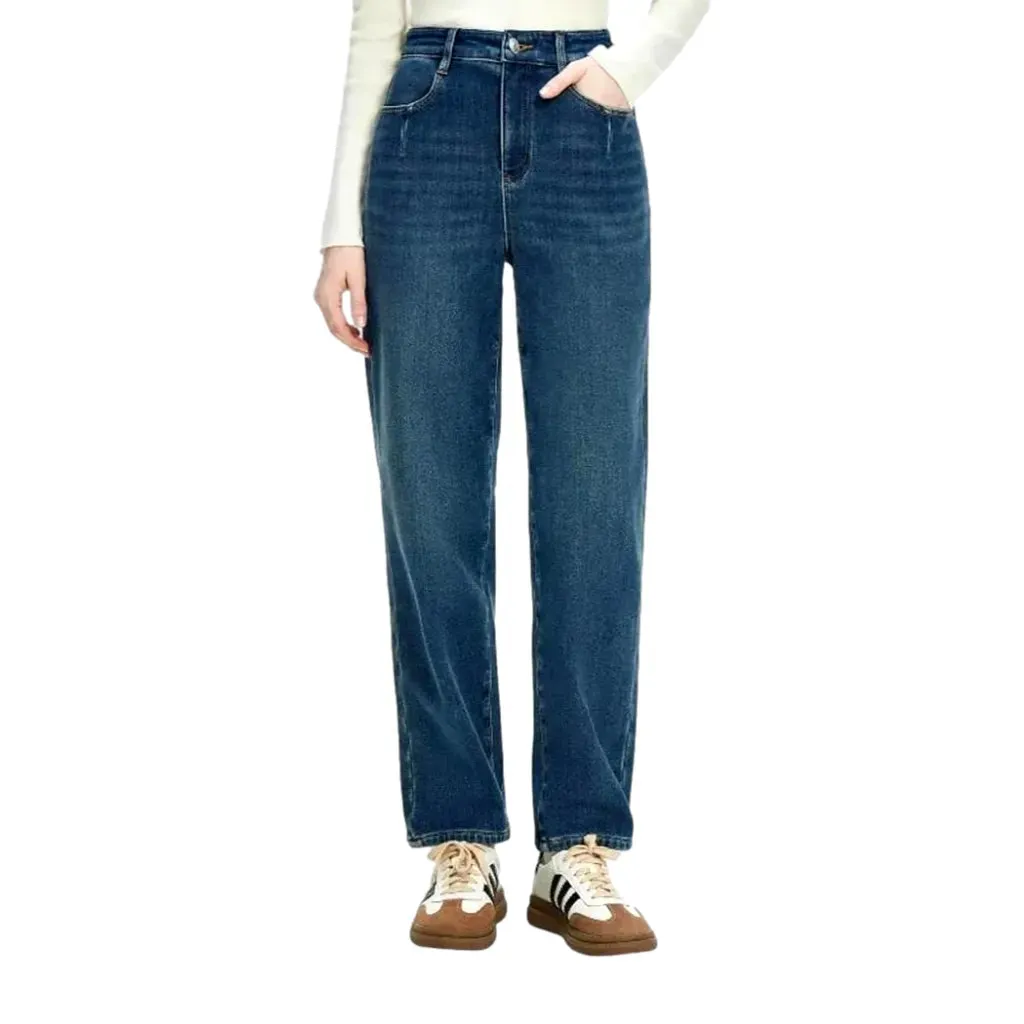 Elastic fit stylish jeans for ladies