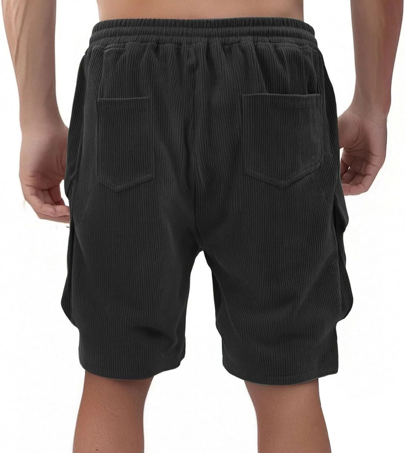 Elastic Waist Cargo Shorts for Men Elastic Waist Relaxed Fit and Comfy 2025 Summer Hiking Short Cargo Pants