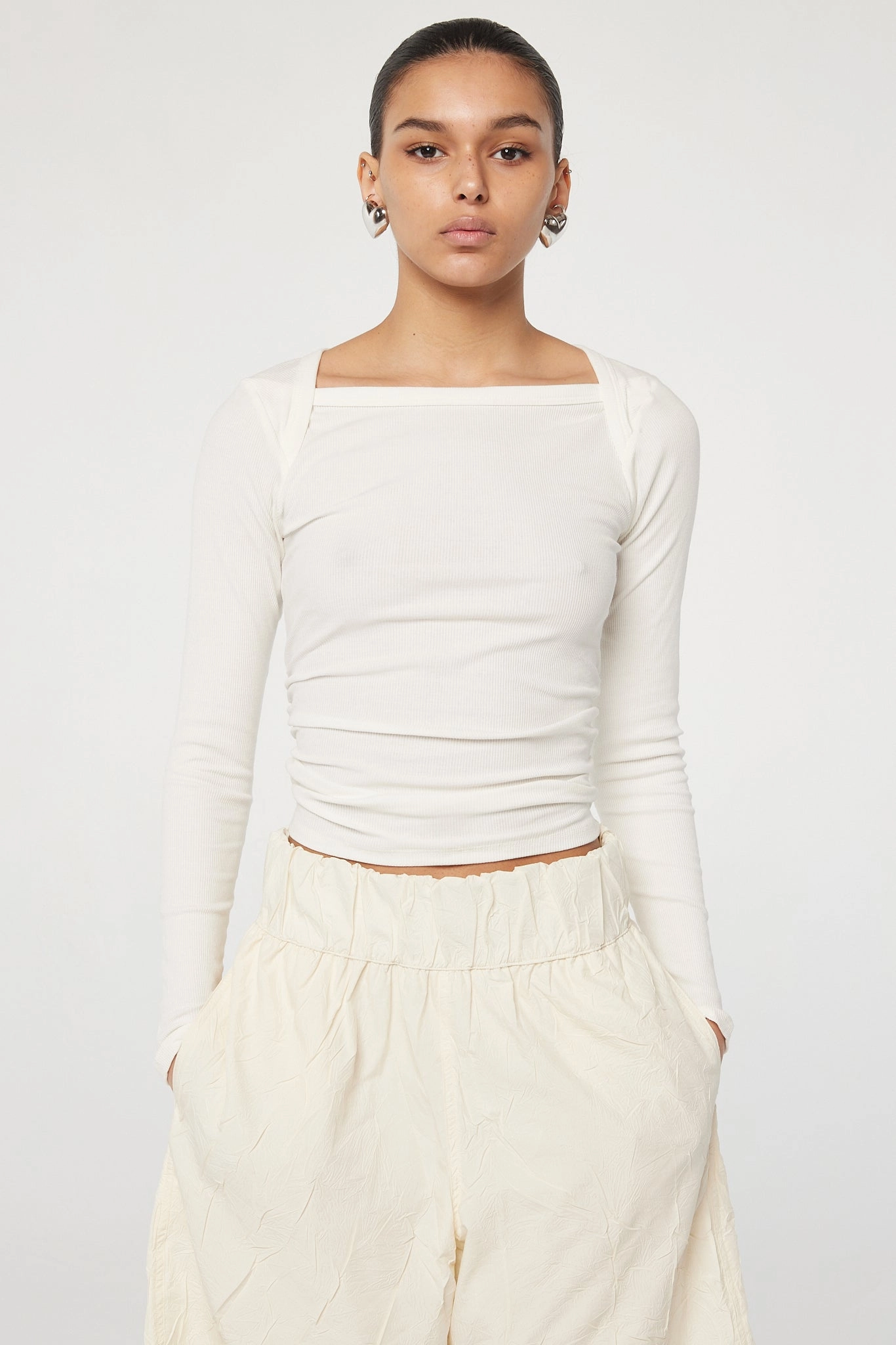 WideNeckline BECKS LONG SLEEVE TOP
