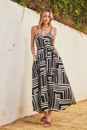 Buckle-Detail Soft And Comfortable KIRSTEN EXTRA FLARED MAXI DRESS