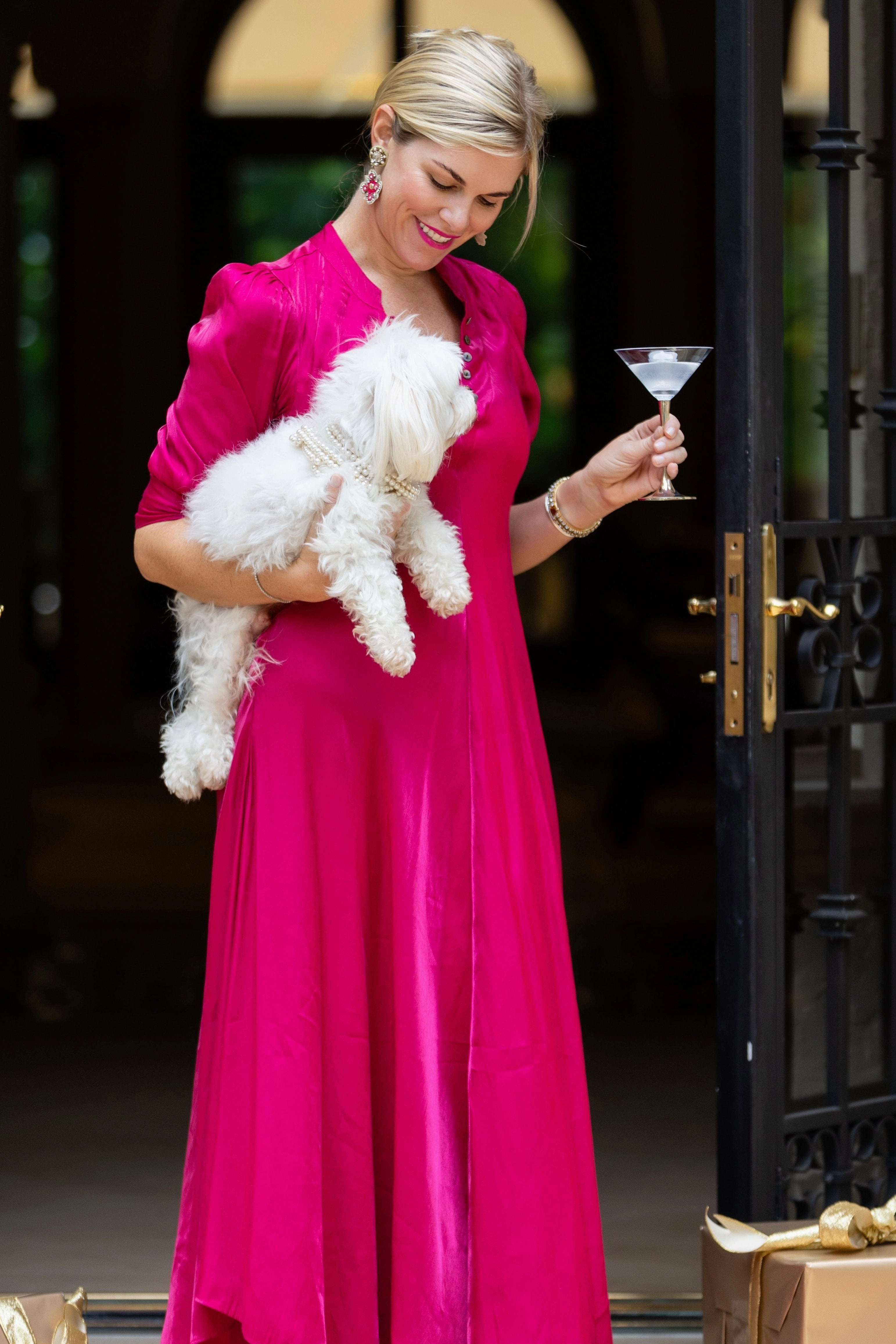 Daphne Dress / Raspberry Vintage feel