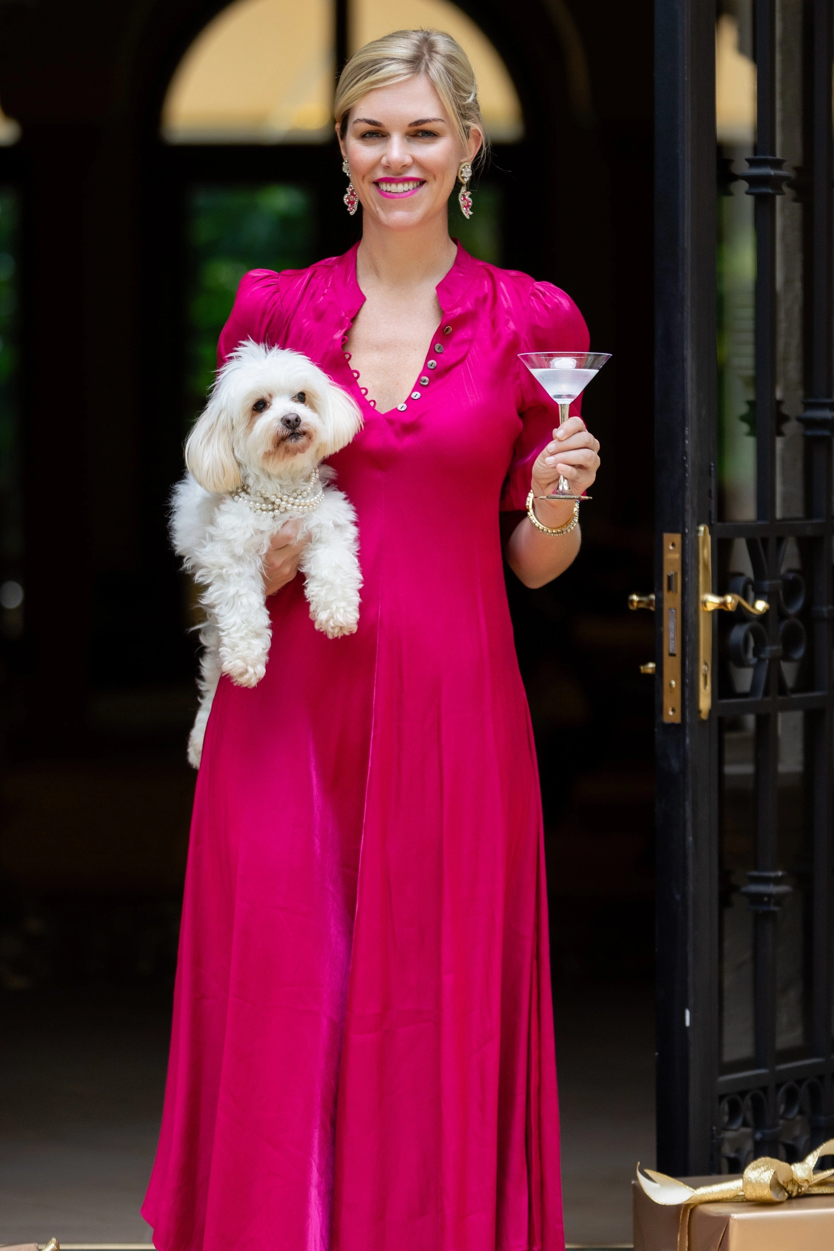 Minimalist feel Elegant formal piece Daphne Dress / Raspberry