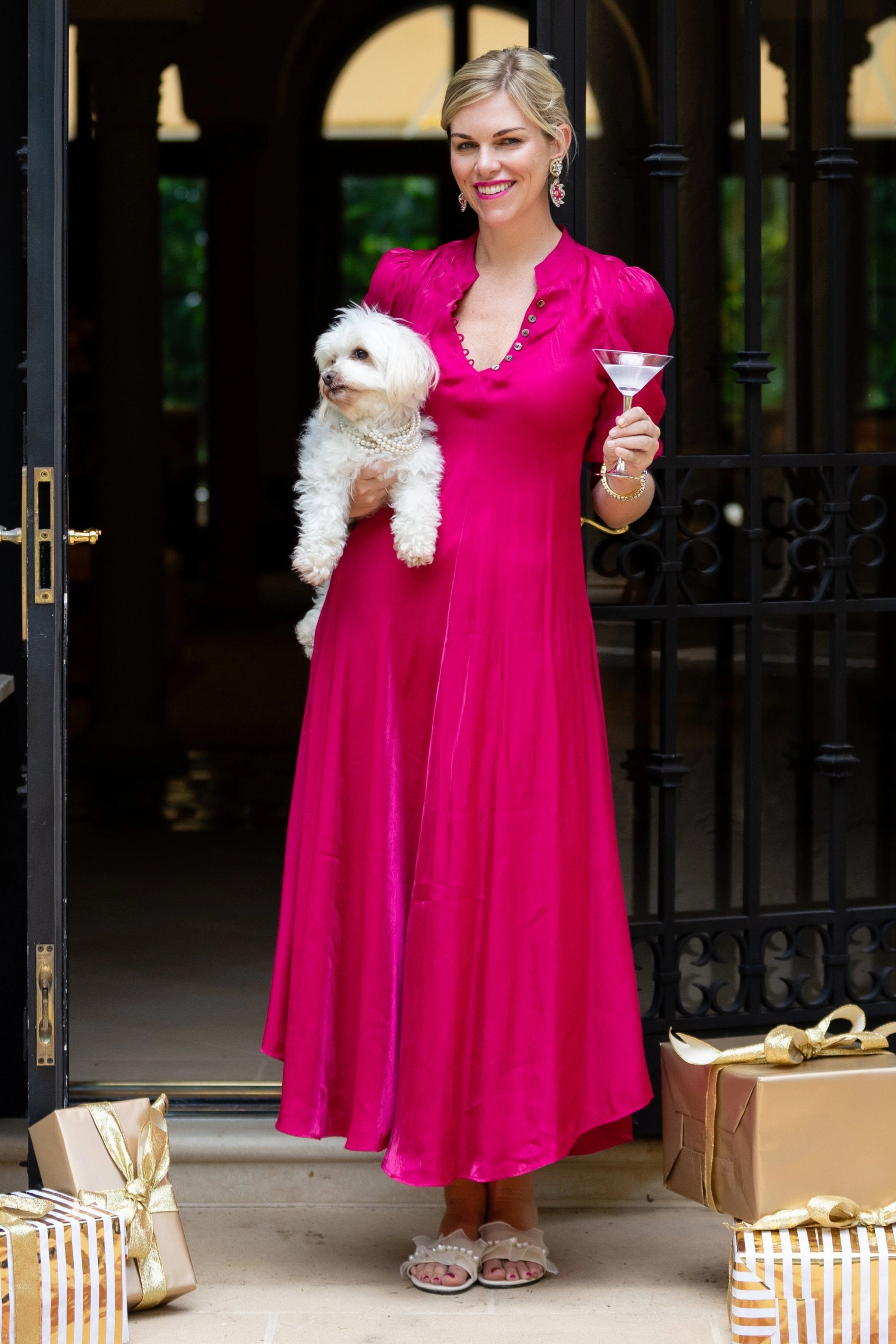 Zip Ease Calm Style Daphne Dress / Raspberry