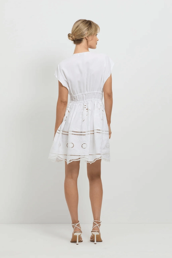 Soft Drape Sunrise Spirit Dress White