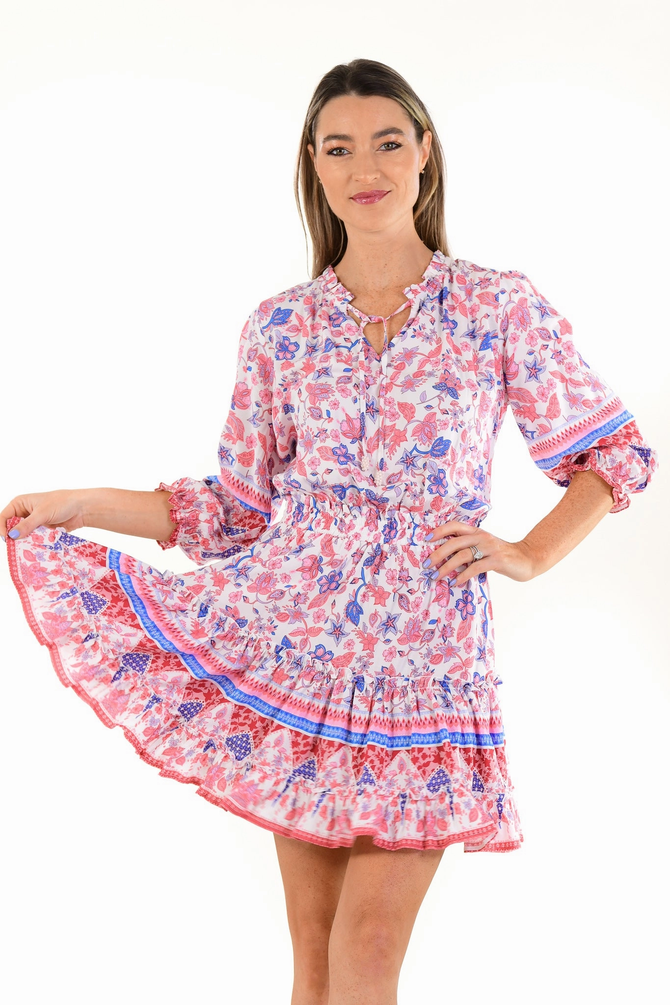Sweetheart Cut Ibiza Dress / Coral Gardens