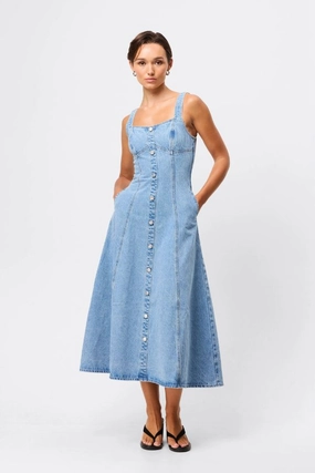 Love Energy In A Daze Midi Dress Vintage Blue