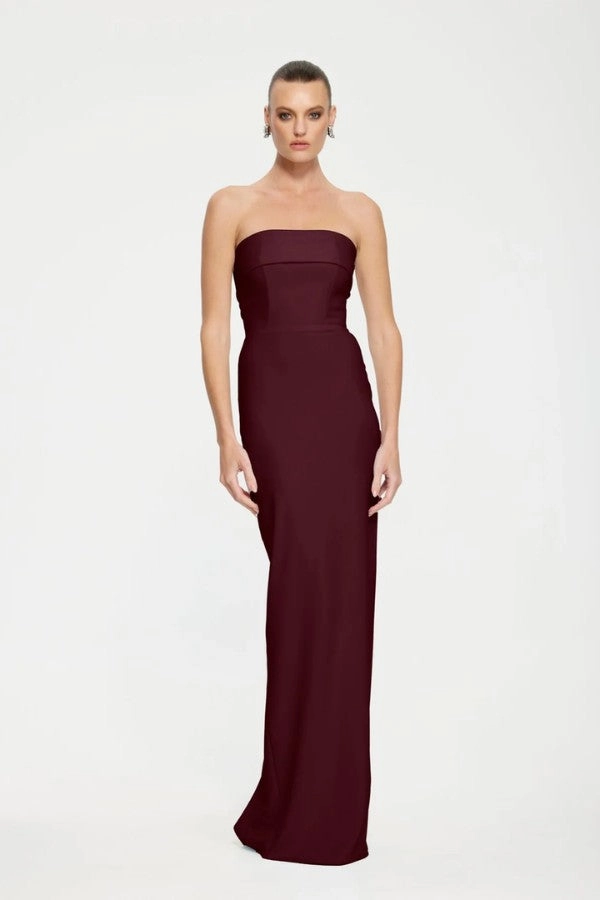 Knot-Detail Tall Girl Monroe Gown Wine