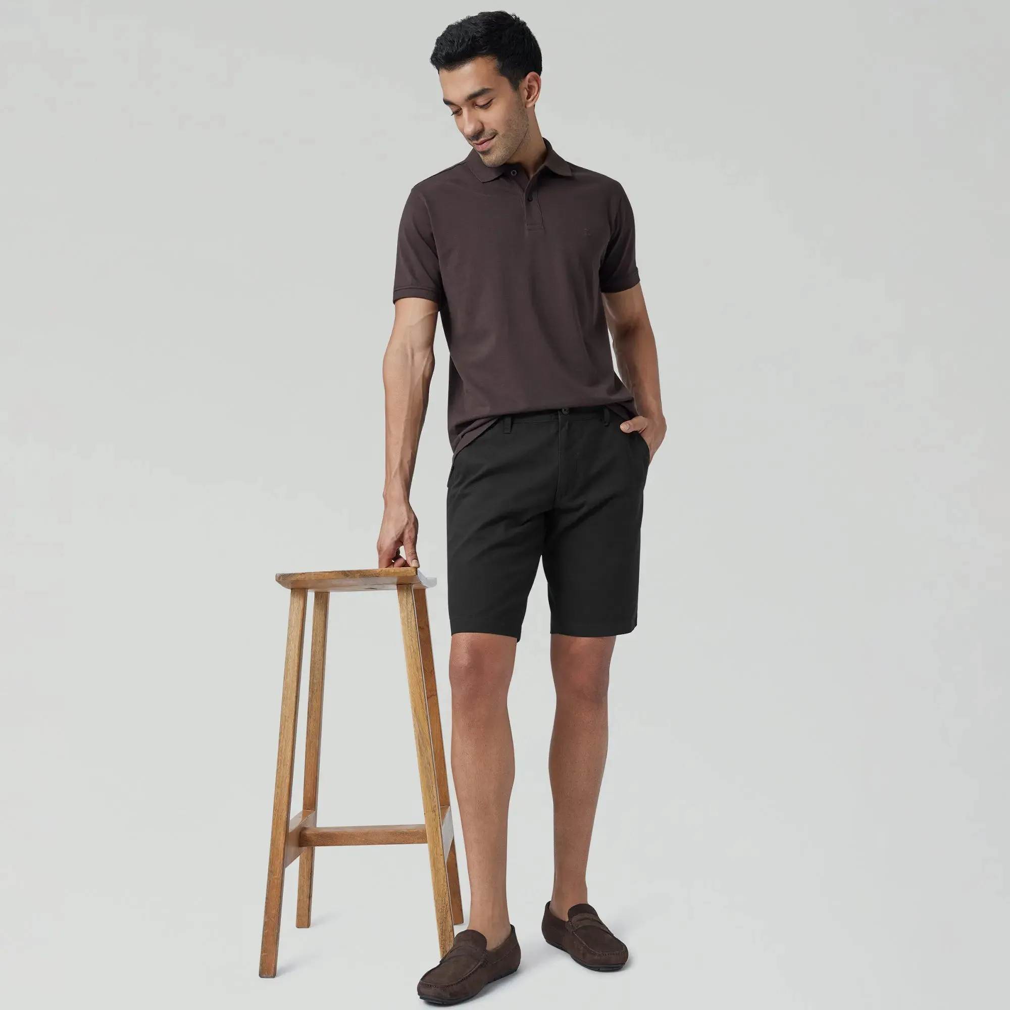 Element Cotton Chinos Shorts For Men Pitch Black