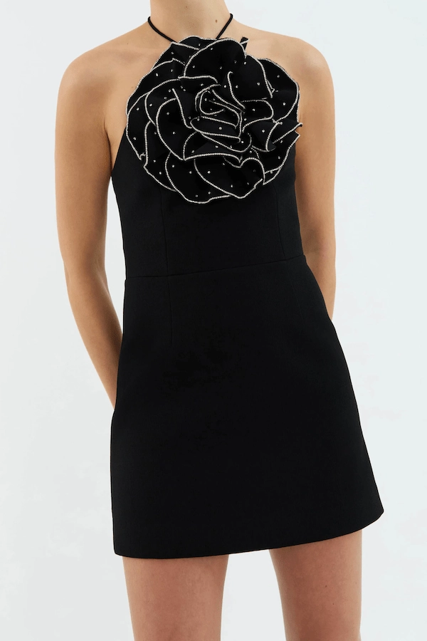 Sustainable-Lining Eliana Mini Dress Black