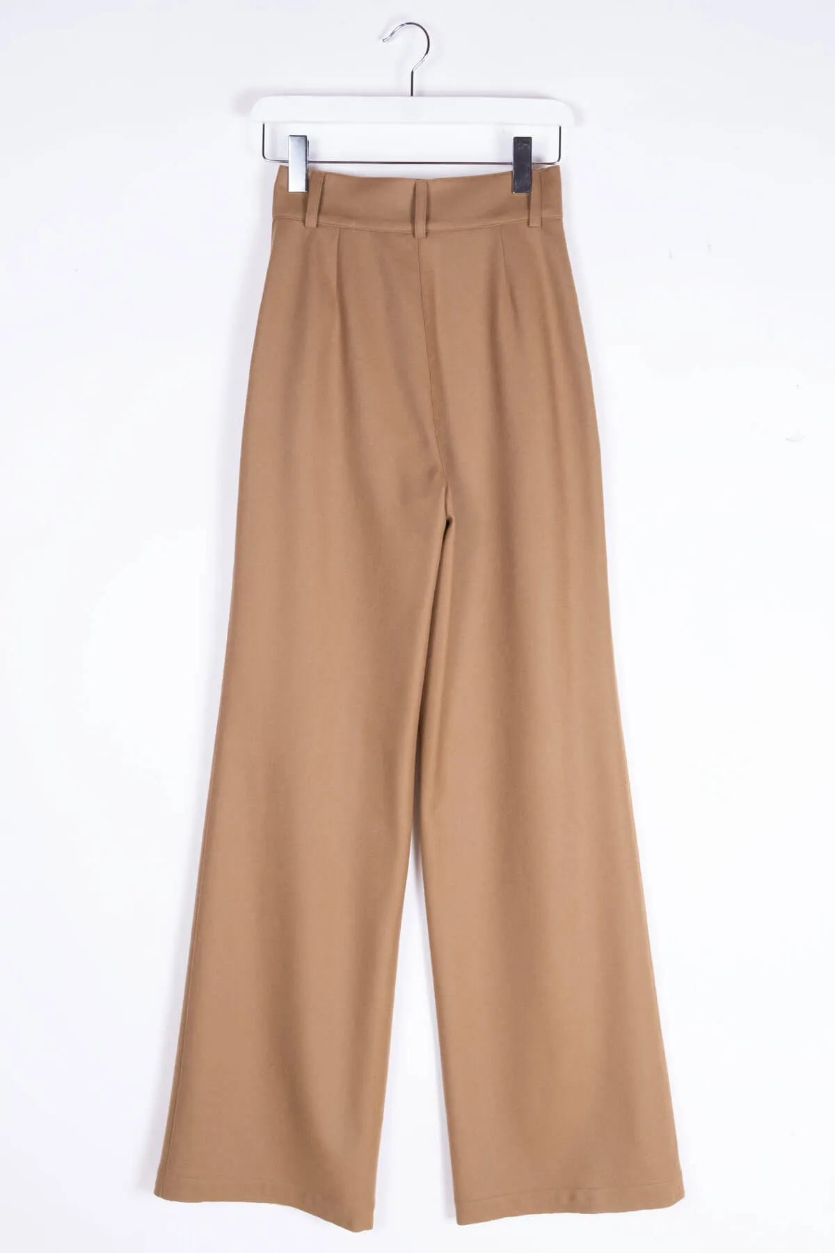 ELISE Wool Straight-leg Pants - Camel