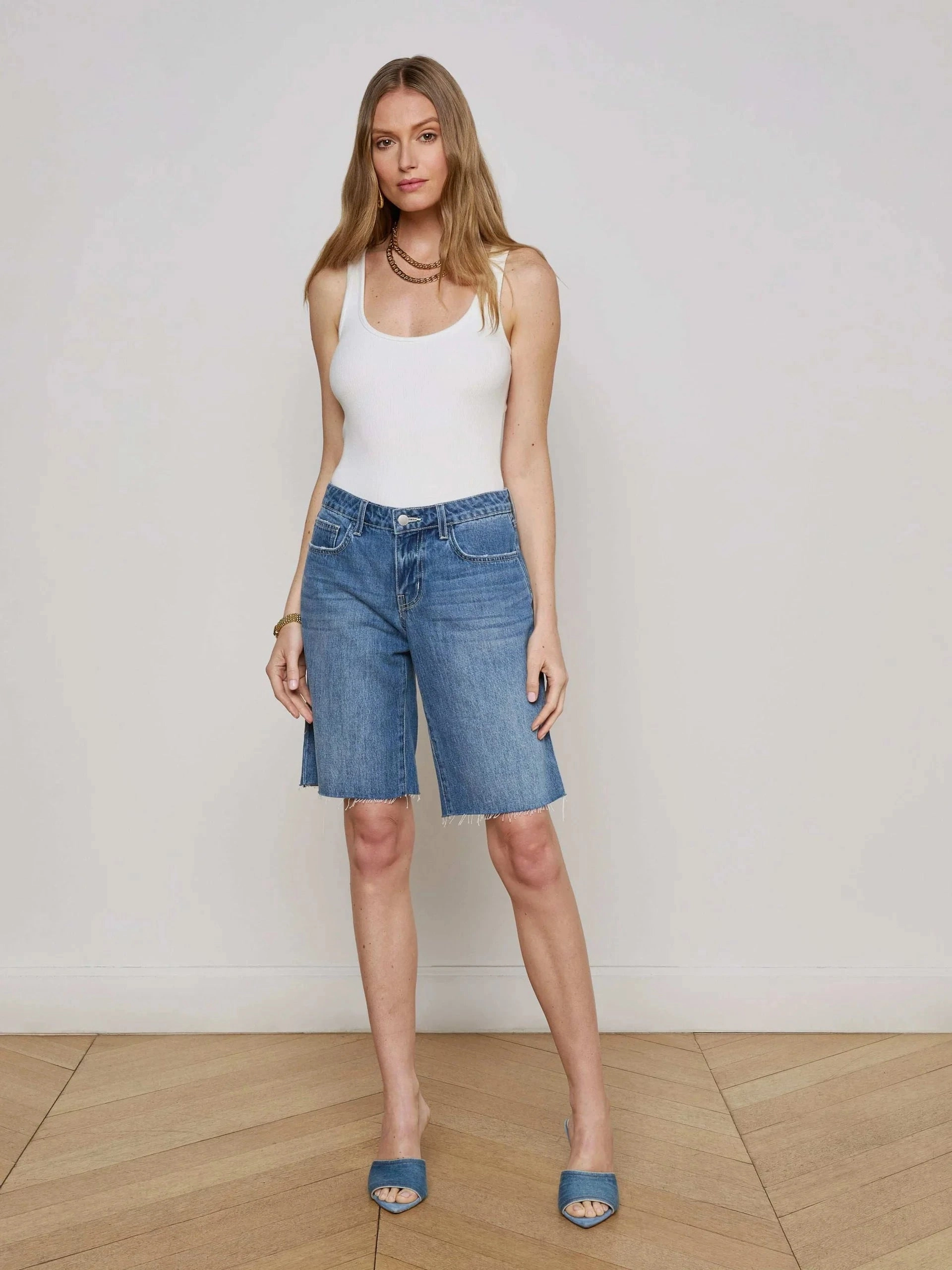 Elise Denim Bermuda Short Woodrow retail industry Crisp Look