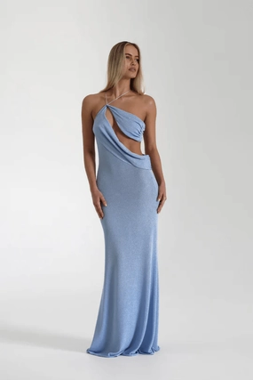 Youth Charm Semi Sheer Elissa Dress Periwinkle
