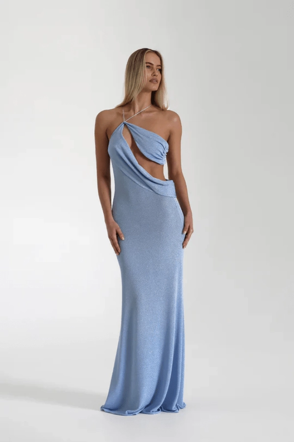 Youth Charm Semi Sheer Elissa Dress Periwinkle