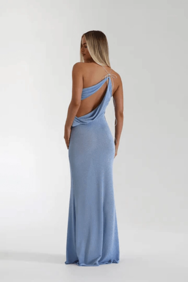 Elissa Dress Periwinkle Quick Elegance Minimal Design