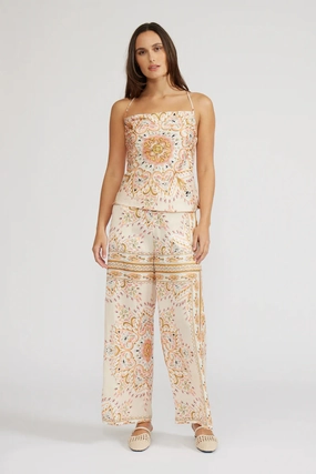 ELLEN PAISLEY WIDE-LEG PANTS Light Wear Fit Tough Wear