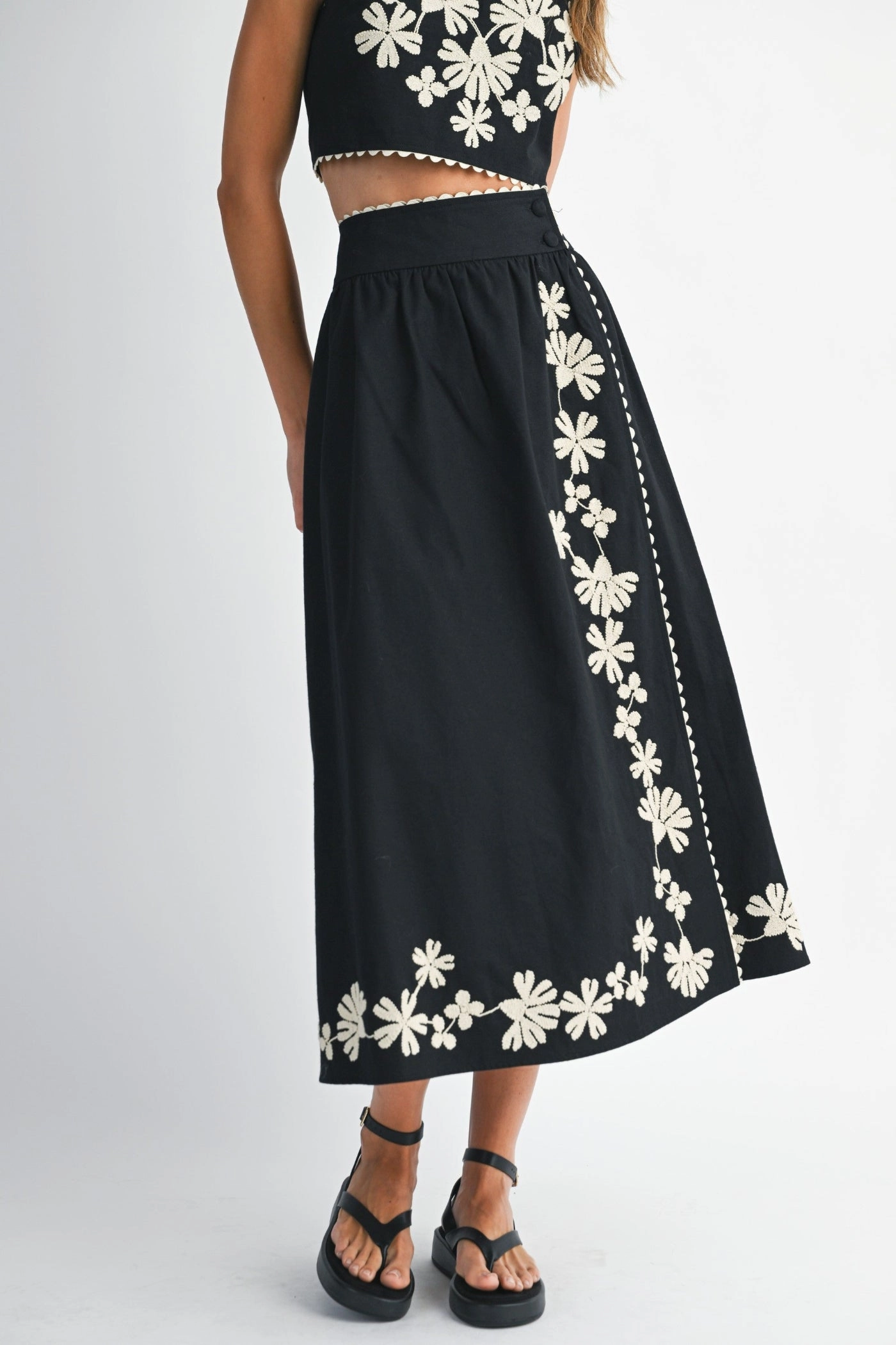 Neutral Wear ELLIE WRAP MIDI SKIRT