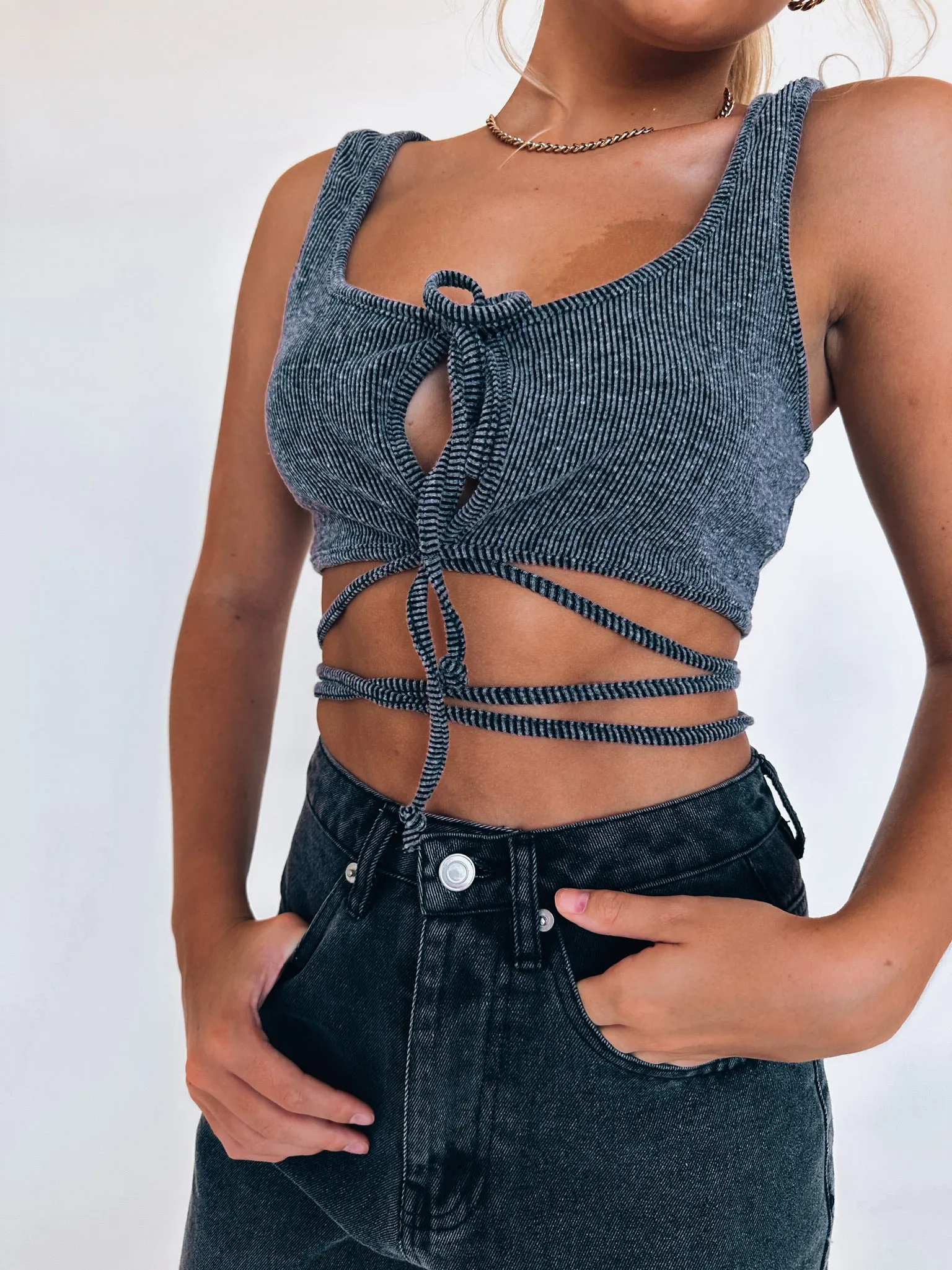 Ember Black Denim Shorts