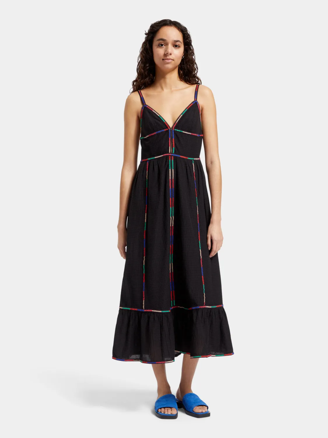 Embroidered maxi dress