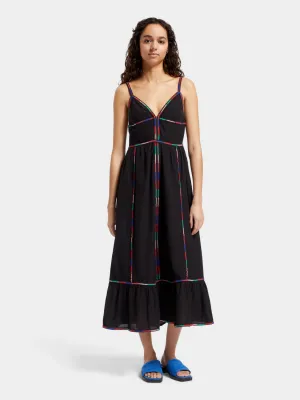 Embroidered maxi dress