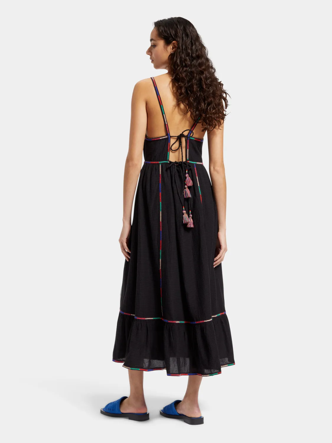 Embroidered maxi dress