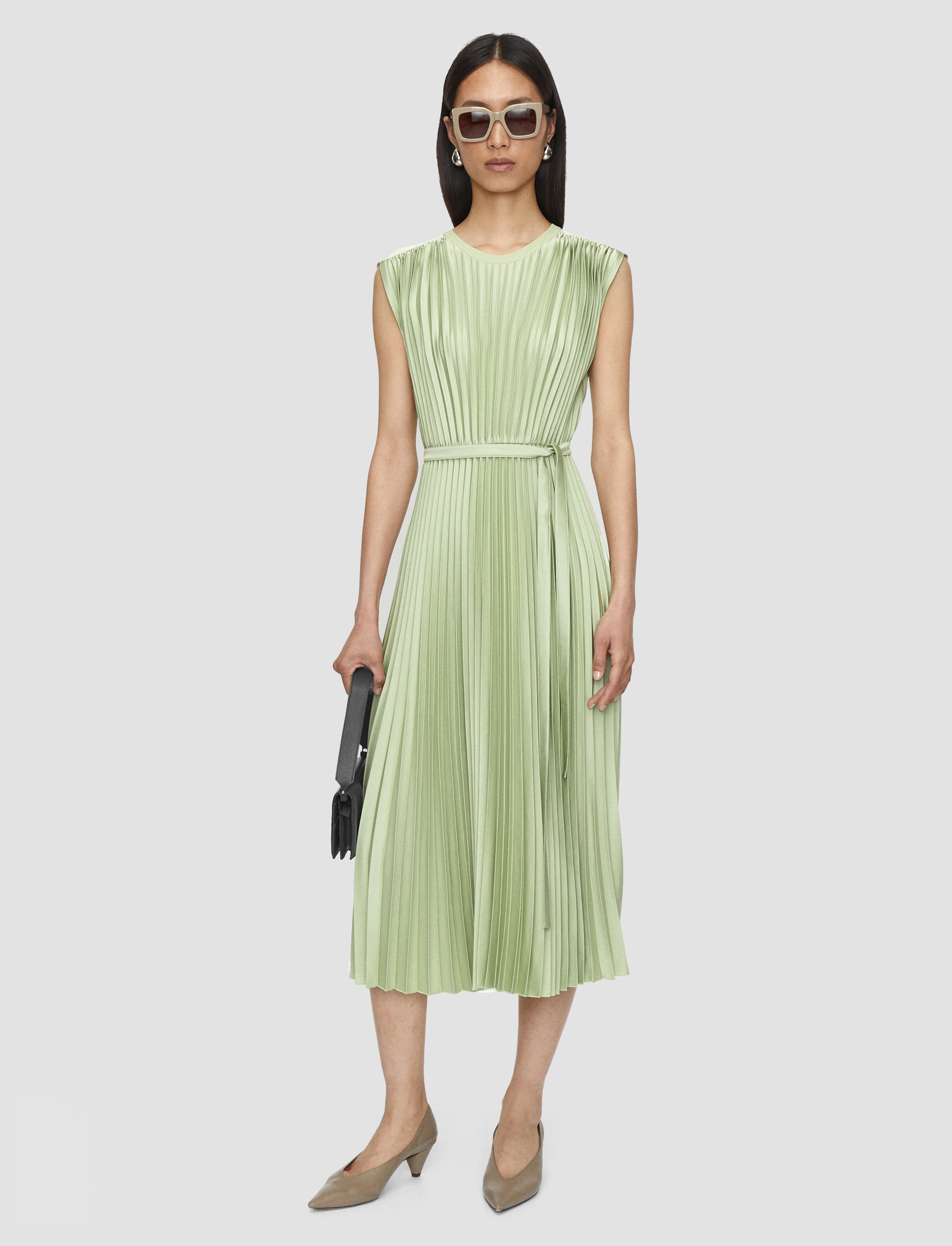 Volta Knit Weave Pliss?? Dress Adjustable-Length