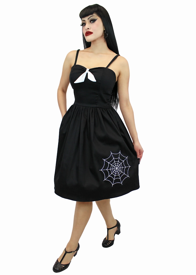 Lightweight-Layer Embroidered Spiderweb Dress w/adjustable straps XS-3XL #E-SWDS