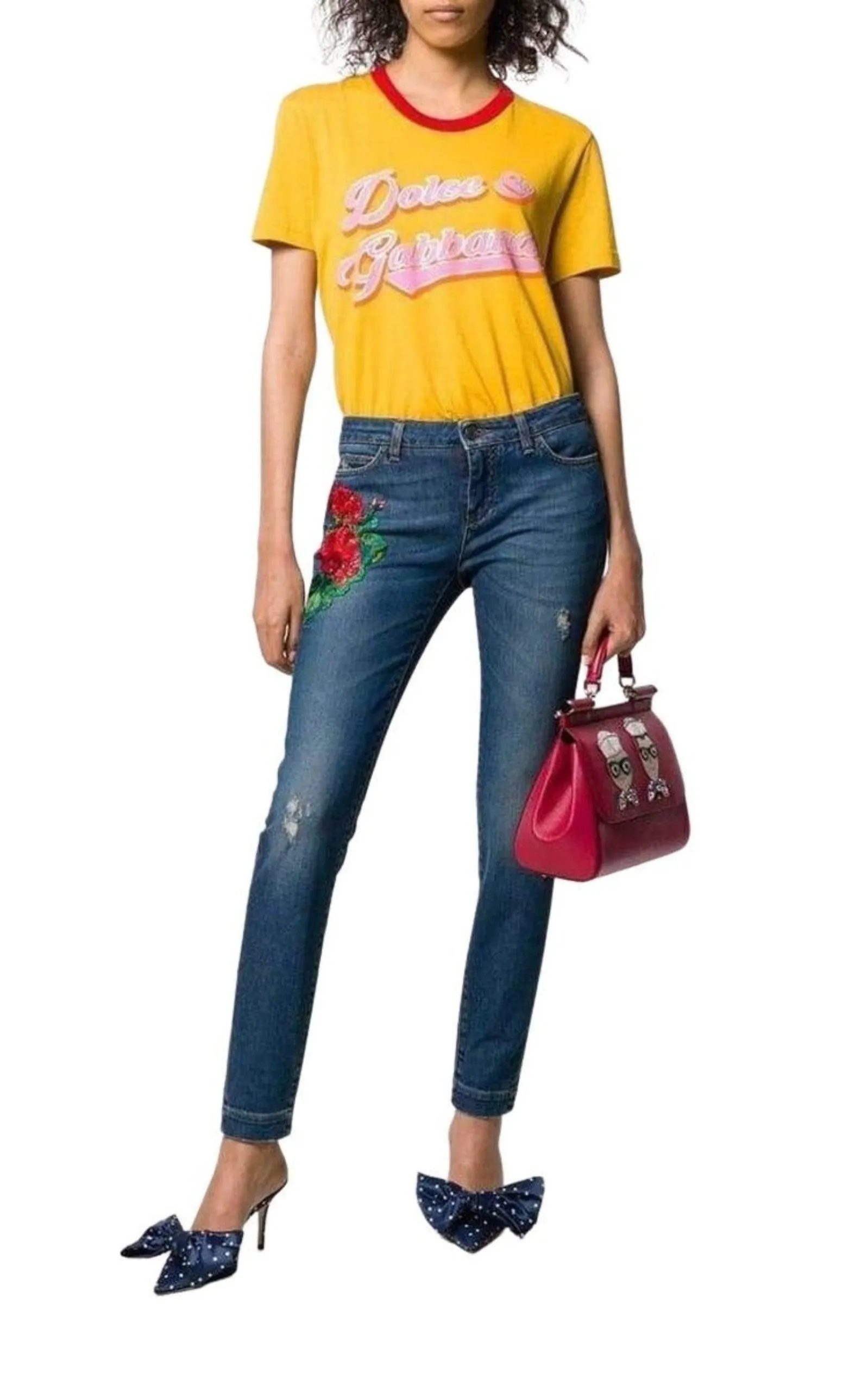 Embroidery Skinny-fit Jeans