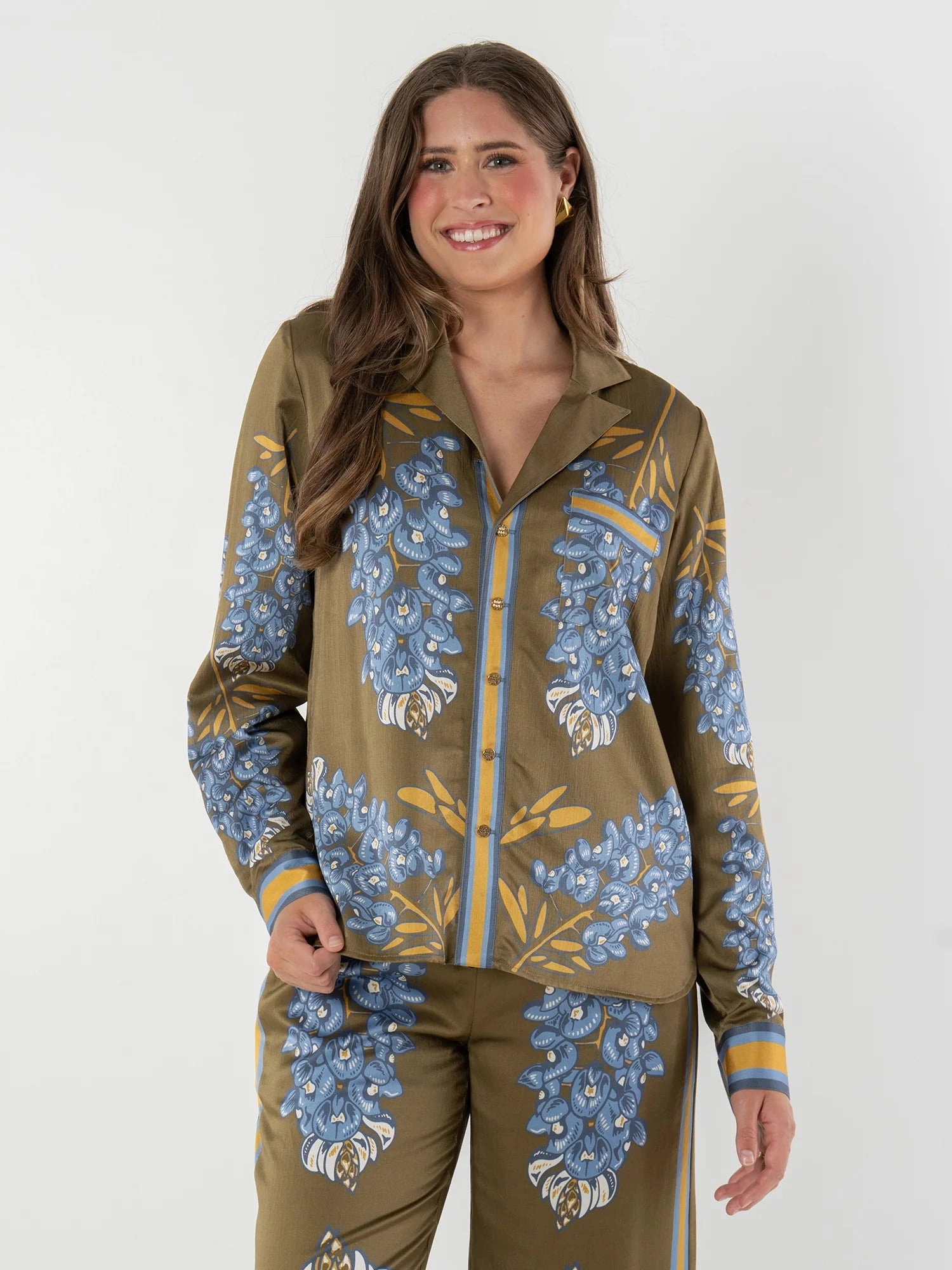 Boho Mood Bohemian-Style Emily Mccarthy Austin Top in Bluebonnet