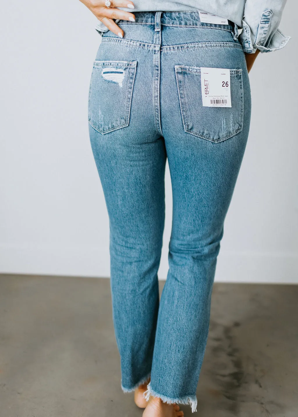 Emma Distressed Mom Jean