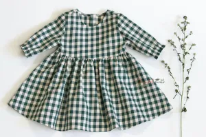 Emma, Green Gingham Dress