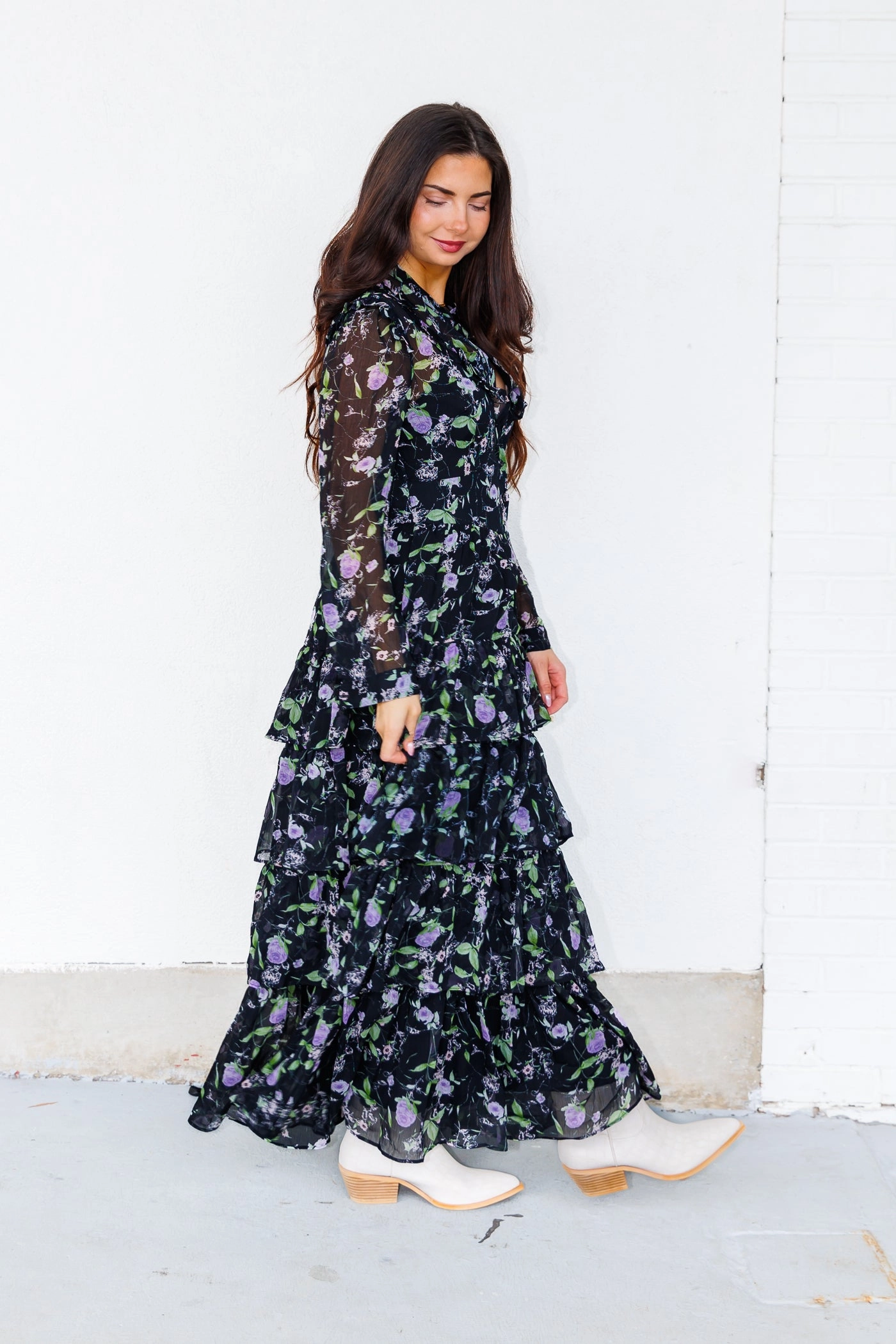 EMMA MAXI DRESS Elegant Waist BiasCutSilhouette