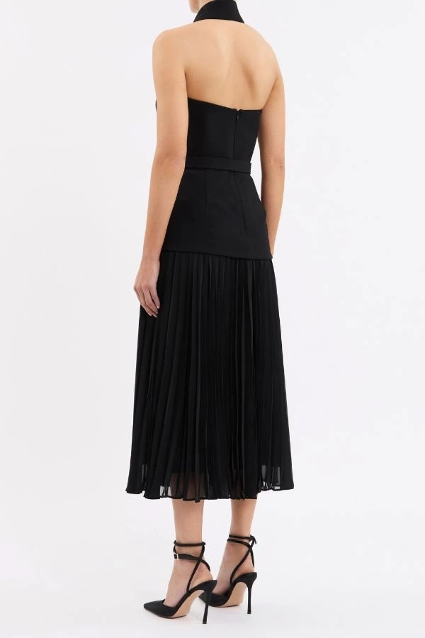 Emma Midi Dress Black and White Movement Feel