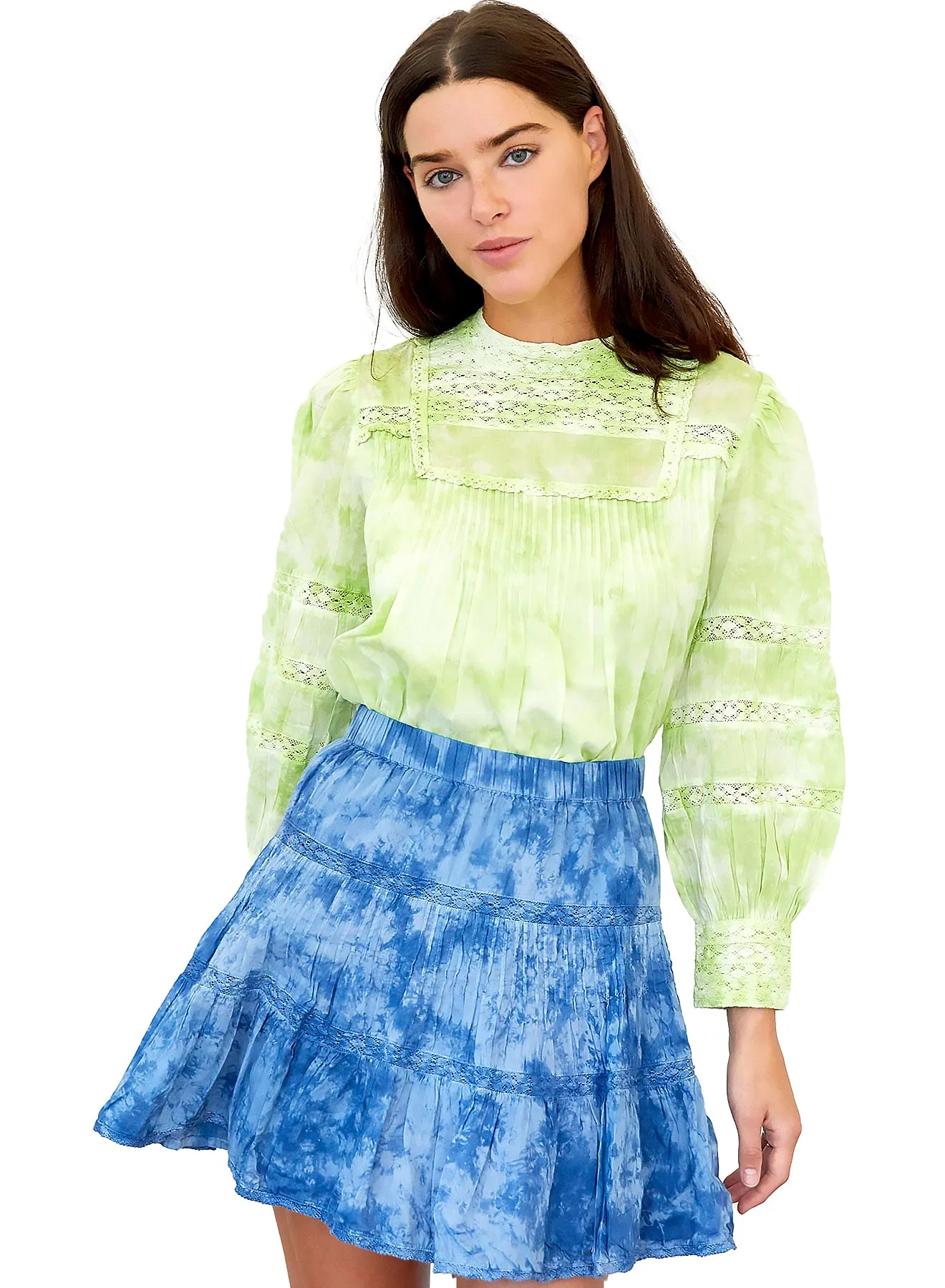 EMMIE SKIRT - INDIGO GARMENT DYE