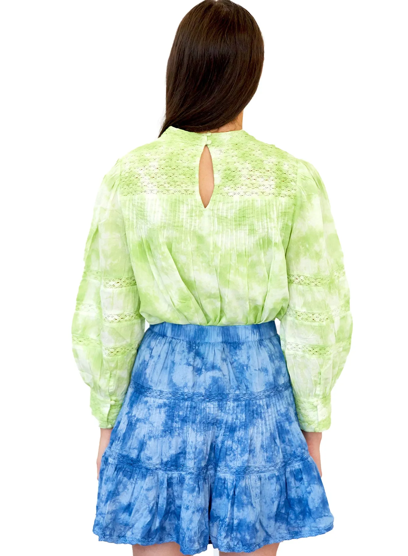 EMMIE SKIRT - INDIGO GARMENT DYE