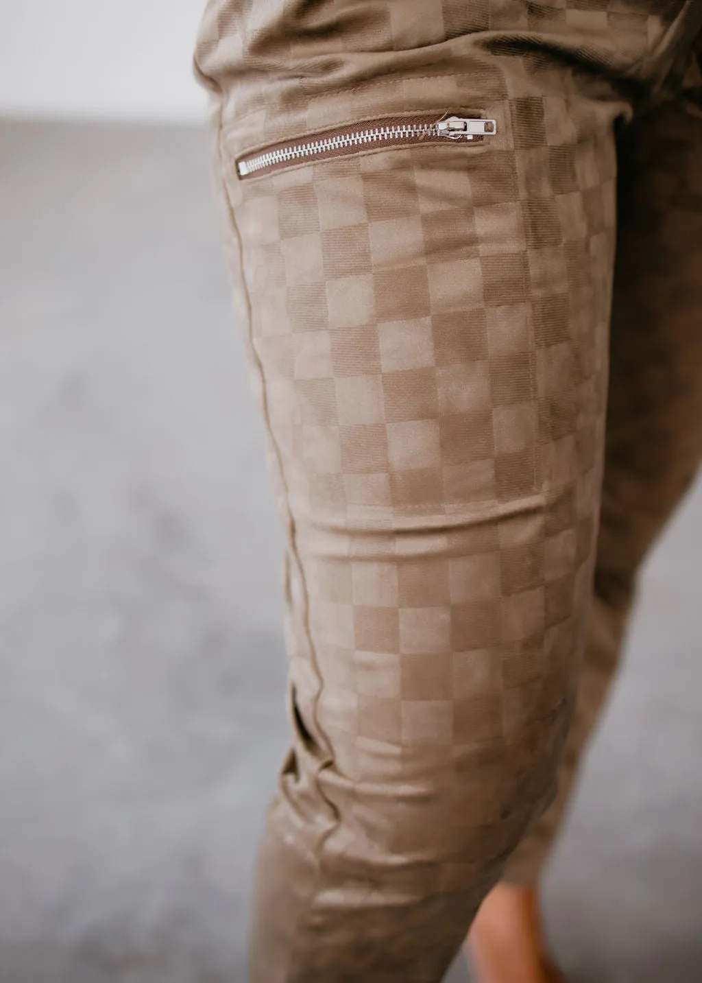 Ender Checkered Velvet Pants