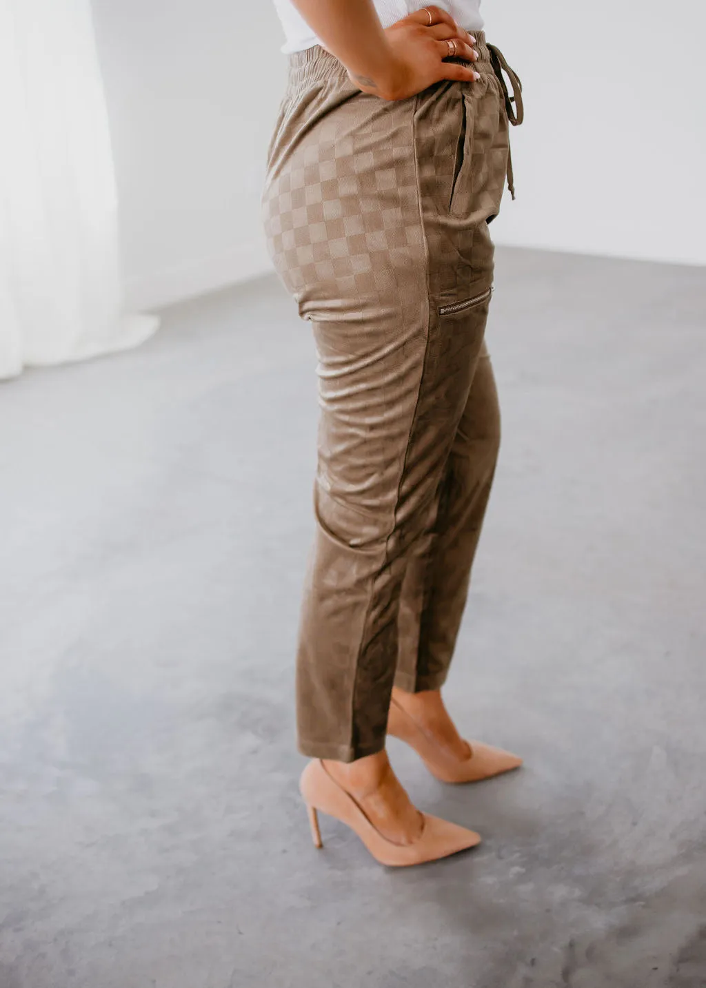Ender Checkered Velvet Pants