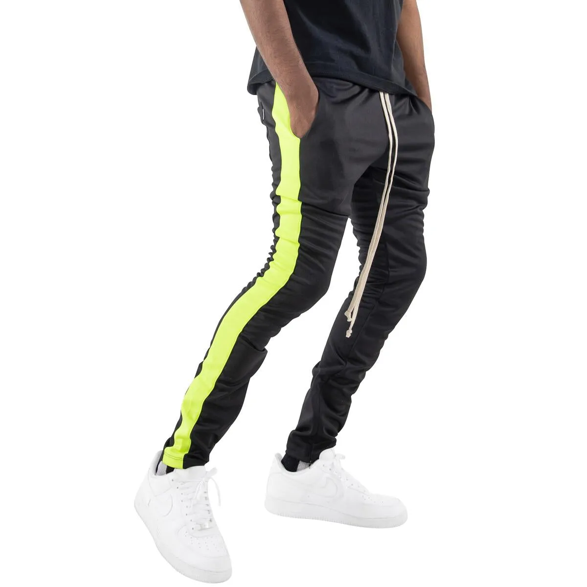 EPTM Black Track Pants w/Neon Green Stripe (EP8450)