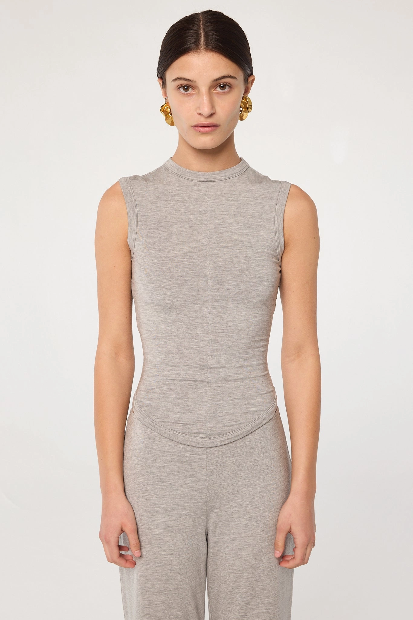 MARTINE TANK TOP Loose Tee Soft Brushed Lining