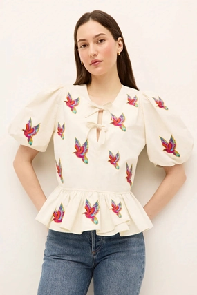 Double Chest Pocket Hidden Storage Pocket Estella Top Flock