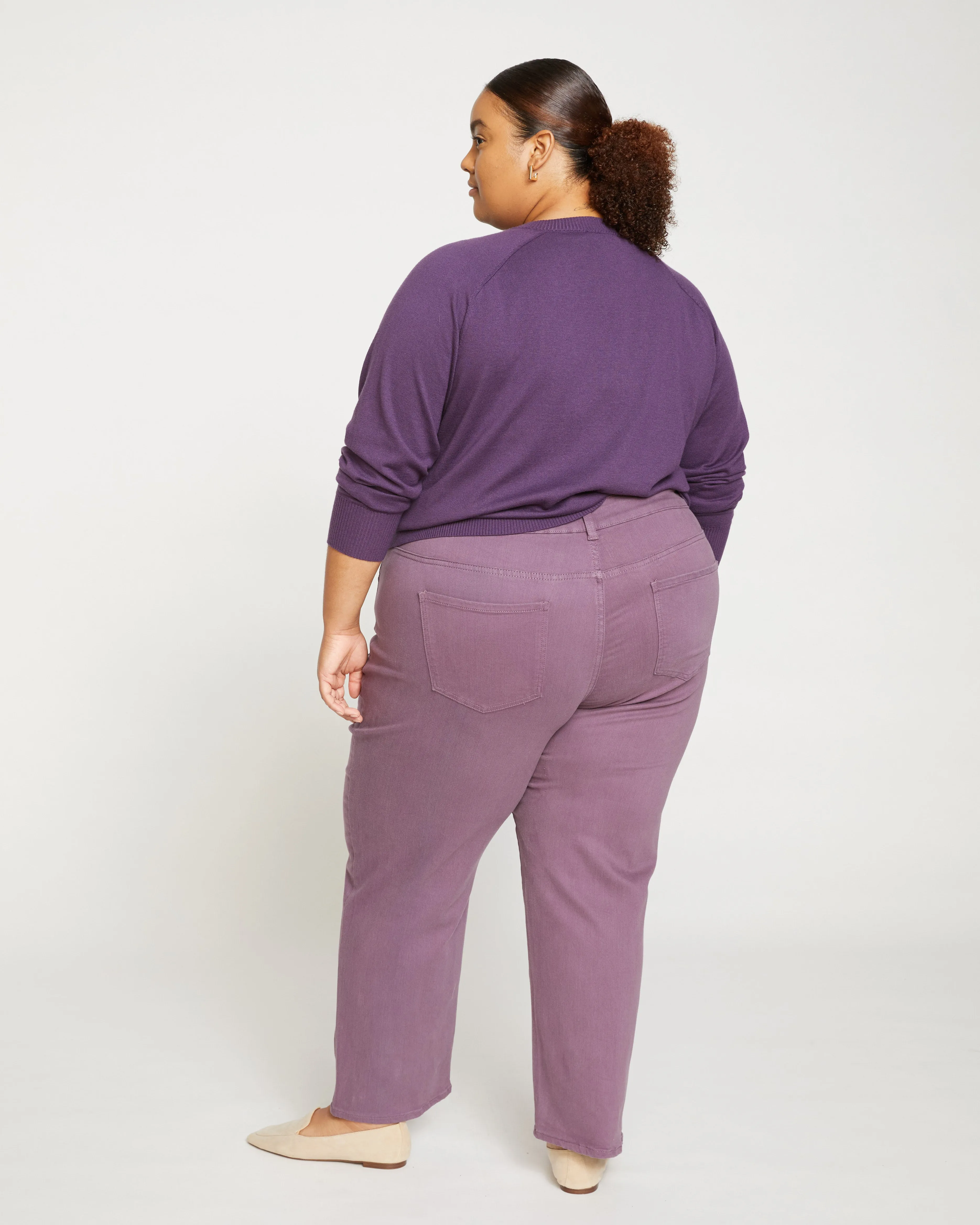 Etta High Rise Straight Leg Jeans 28 Inch - Dried Violet