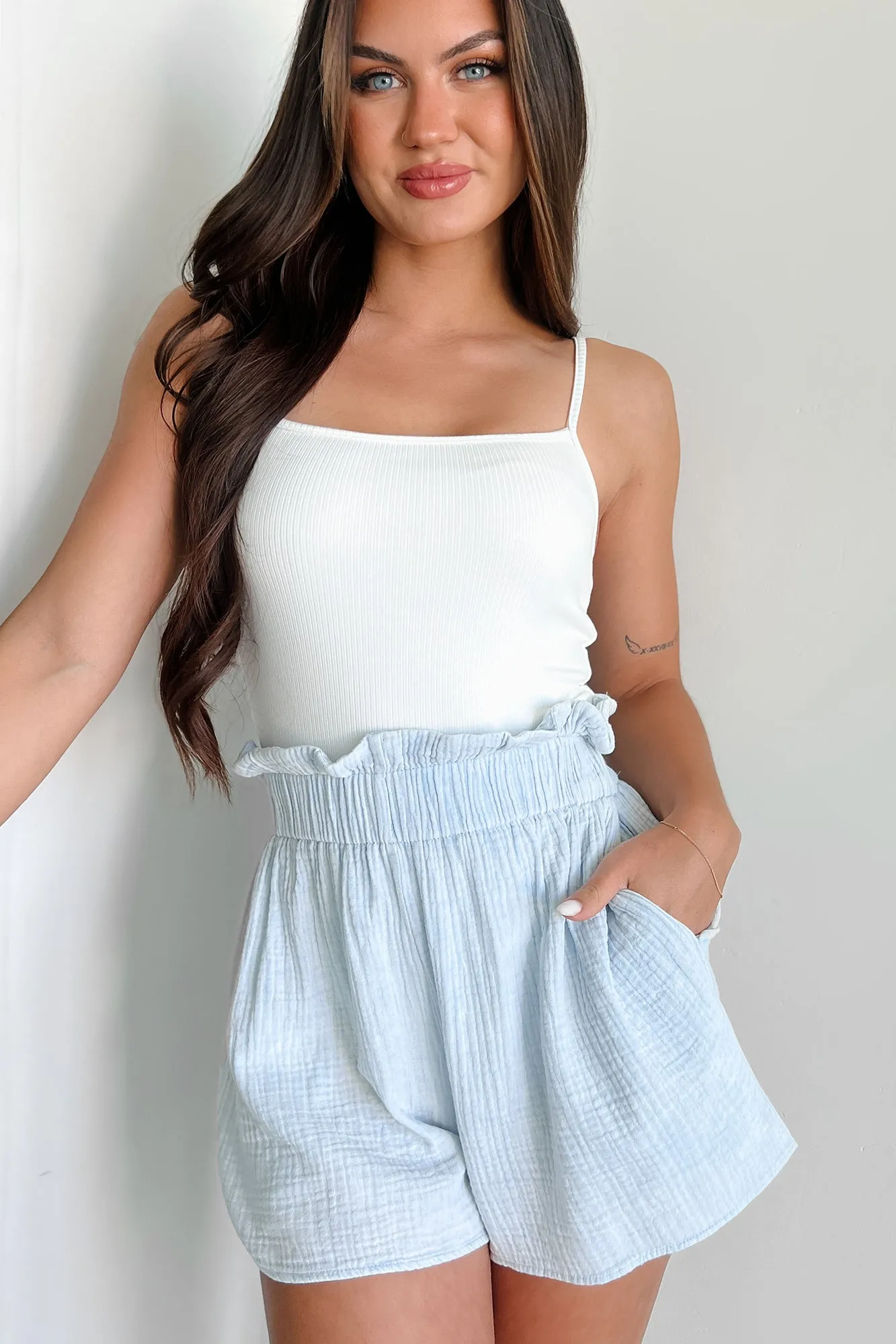 Everyday Joy Ribbed Cami Bodysuit (Off White) Circular Knit