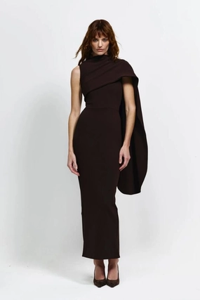 Romi Dress Coffee Silk Shine