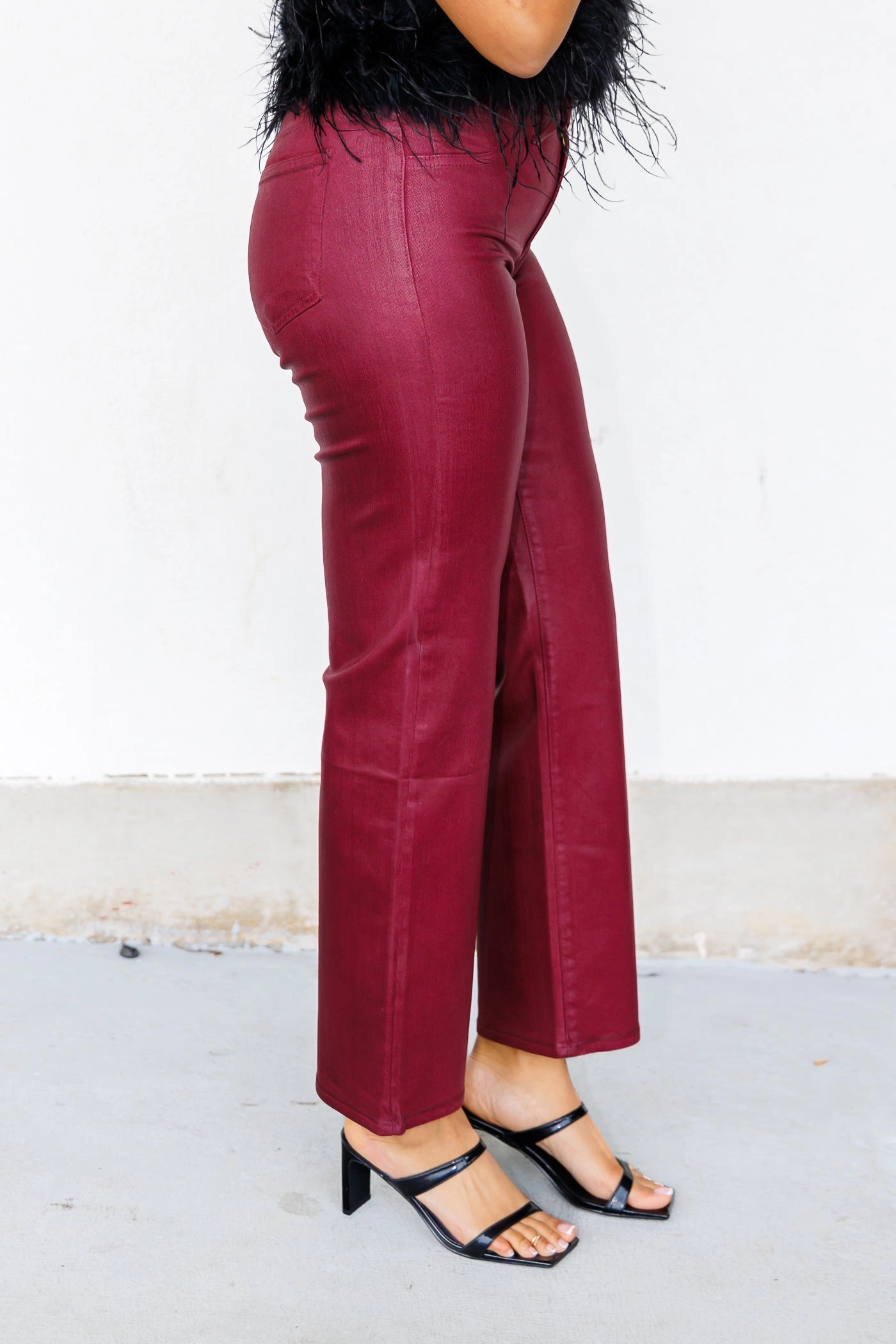 EVIE COATED JEANS Bold Look Parent Style Ever Versatile