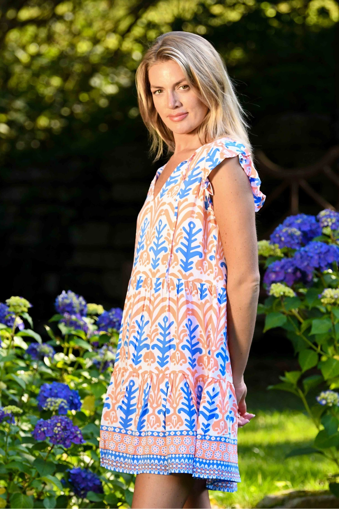 Nantucket Dress / Coral Reef Tribal Lounge Cut
