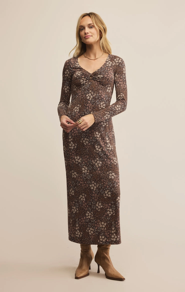 EXHALE SABLE FLORAL MIDI DRESS Youthful Feel Pure Piece