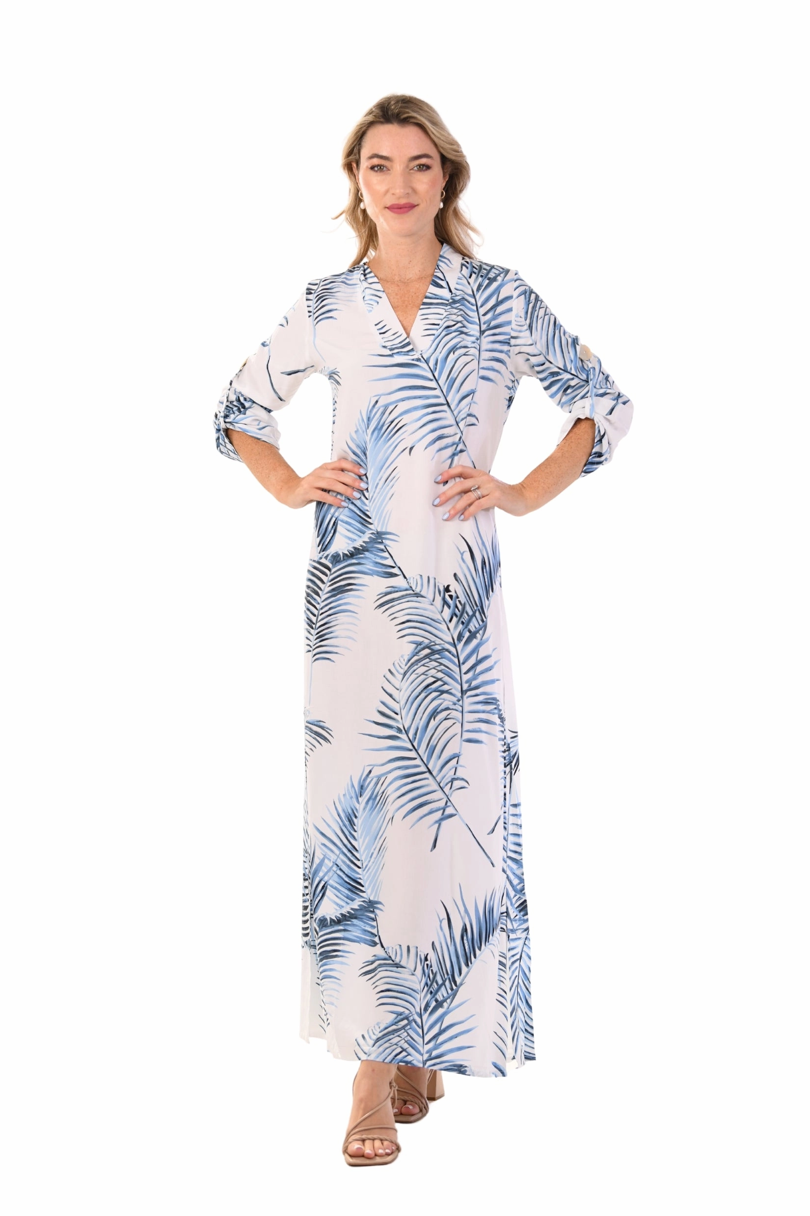Comfy Comfort Exuma Kaftan / Blue Palm