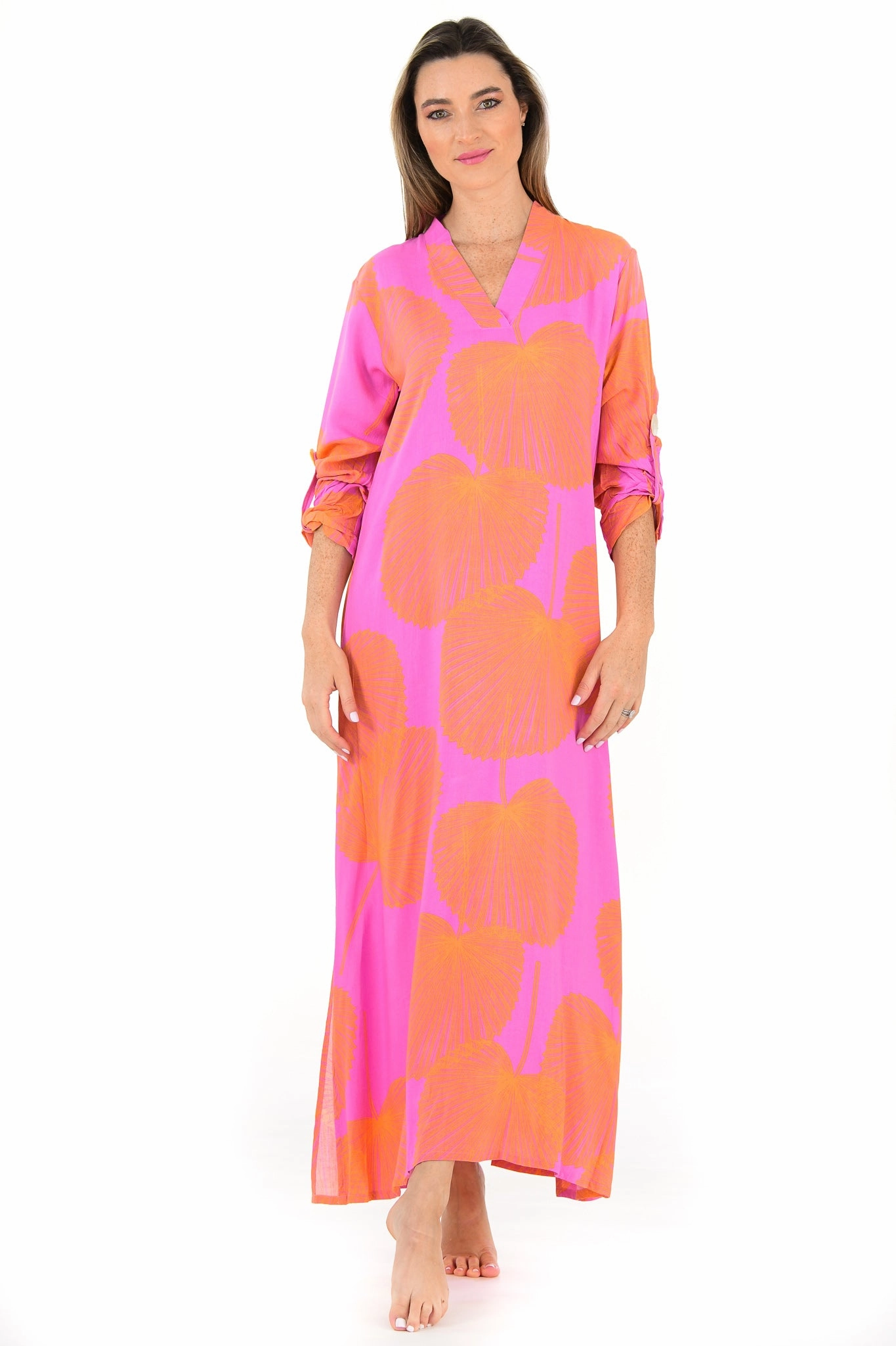 All Purpose Exuma Kaftan / Magenta Fan Coral